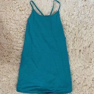 teal lululemon flowy tank